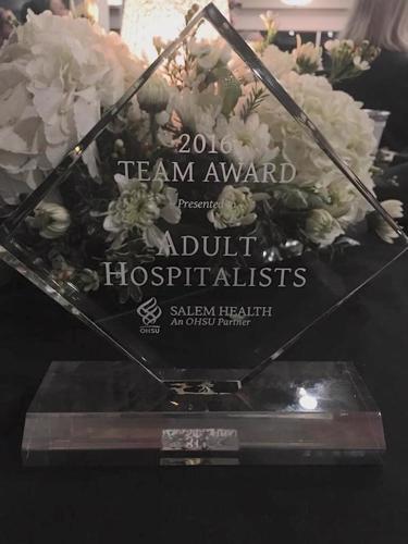2016 Team Award Adult Hospitalists Salem Health an OHSU Partner
