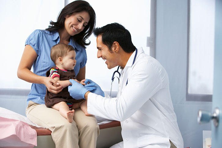 Baby patient being treated using PIT process