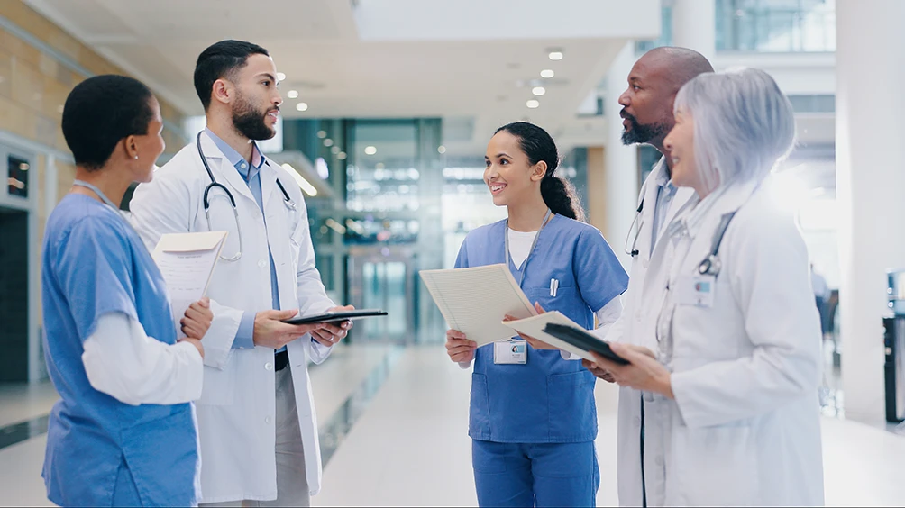 Clinicians in discussion